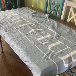 Quick dry towel with saying YACHT CLUB -baby blue with white letters 7 8 “L x 35